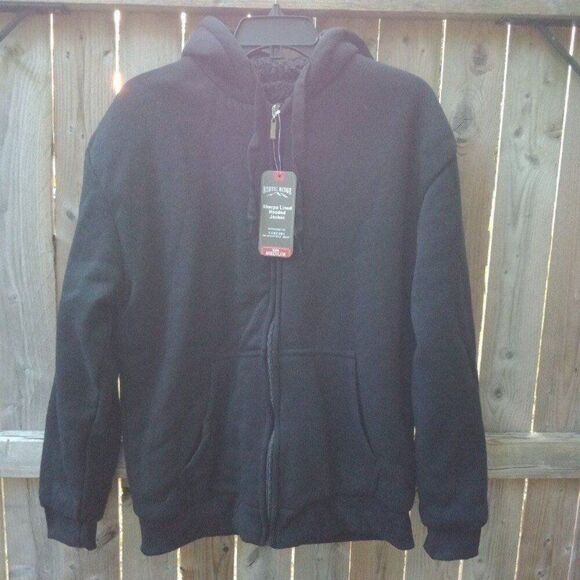 Rustic Ridge Hooded Jacket Super Thick & Warm Winter Black Men's Medium - Picture 1 of 7